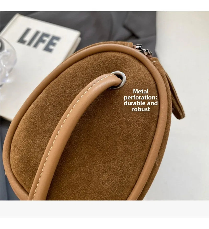 Fashionable Retro Mini PU Leather Shoulder Bags for Women Bucket Crossbody Bag 2026 Winter Luxury Designer Purses and Handbags
