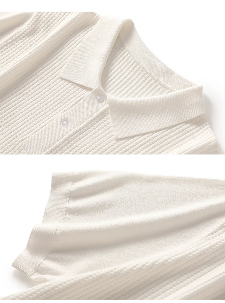 🧵 Summer Men’s Mulberry‑Silk Polo