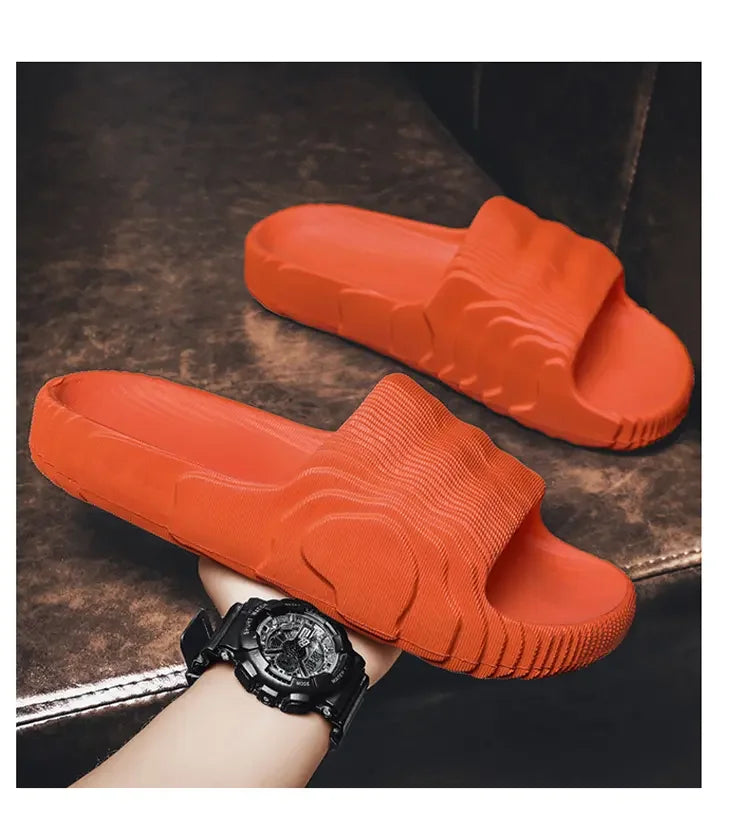 Unisex Summer EVA Platform Slippers — Soft‑Sole Open‑Toe Beach Slides for Women & Men (Sizes 29–46)
