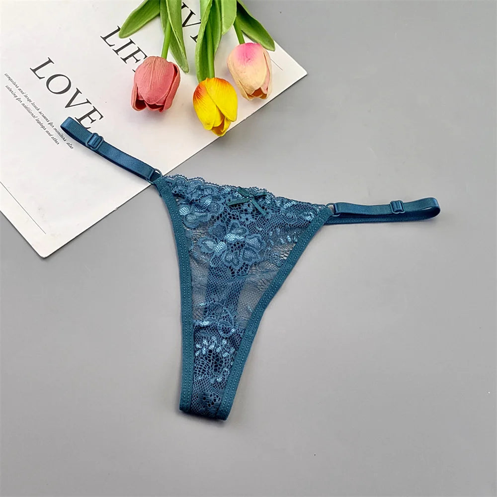 5‑Pack Lace Adjustable Thongs