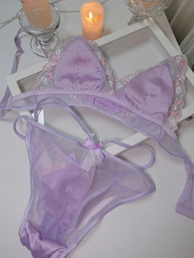 Light Luxury Silk Lace Underwear