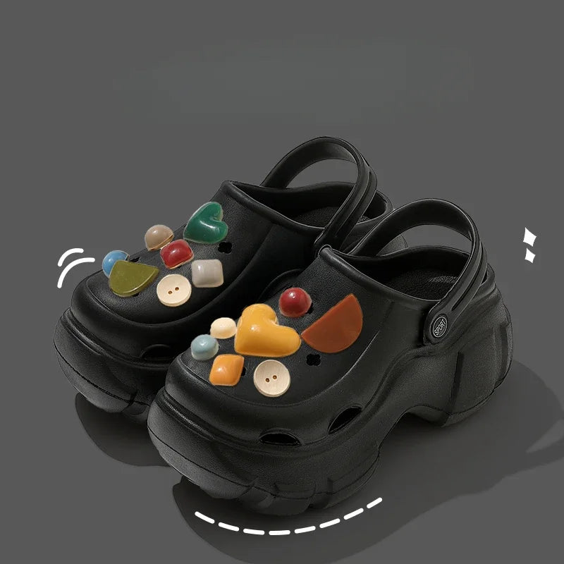 New Women’s DIY Cartoon Clogs Sandal Slippers — Cute Summer Mules Beach Garden Shoes