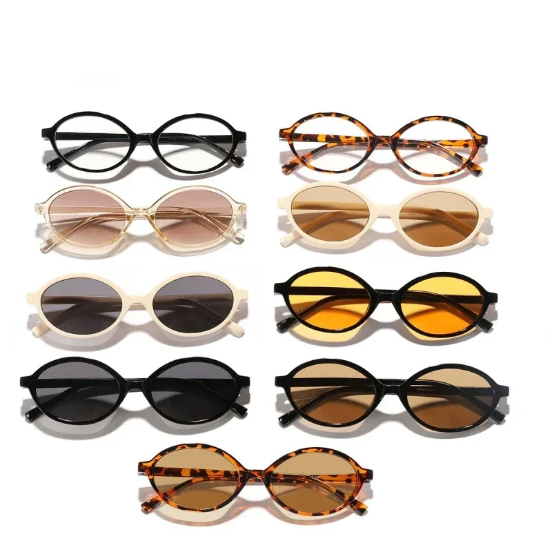 2024 Trend Oval Sunglasses — Unisex Elliptical Small‑Frame UV‑Protection Ultra‑Light Eyewear