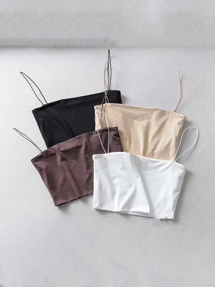Women’s 2024 Summer Crop Top – Elastic Cotton Sleeveless Camis, Sexy Short Tank Top for Casual Wear