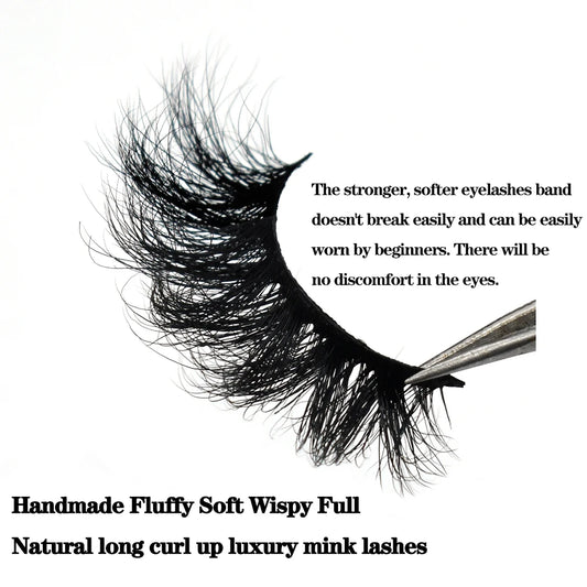 FOXESJI 3Pairs 3D Mink Lashes Fluffy Wispy Soft Corss Mink Fake Eyelashes Reusable Lash Extension Thick False Eyelashes Makeup