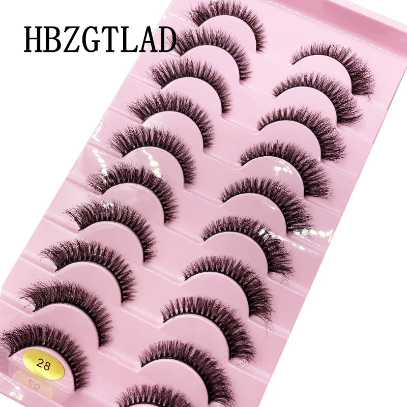 HBZGTLAD New 10 Pairs Natural False Eyelashes Fake Lashes Long Makeup 3d Mink Lashes Extension Eyelash Mink Eyelashes for Beauty