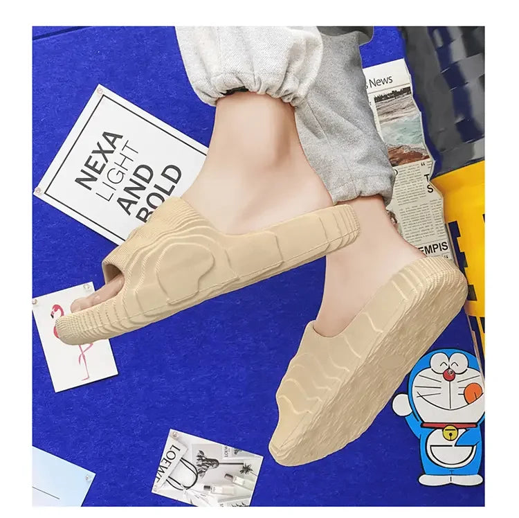 Unisex Summer EVA Platform Slippers — Soft‑Sole Open‑Toe Beach Slides for Women & Men (Sizes 29–46)