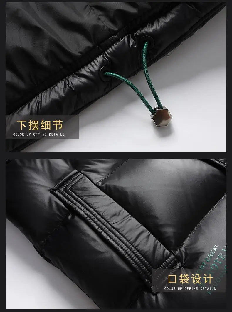 -30° High Quality Winter New Cold resistant Down Jacket Men's Women Short Warm Fashion Brand Parkas Coat