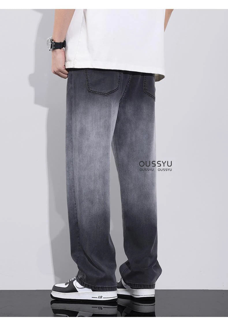 Gradient Grey Lyocell Jeans