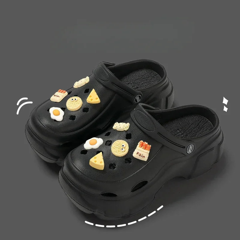 New Women’s DIY Cartoon Clogs Sandal Slippers — Cute Summer Mules Beach Garden Shoes
