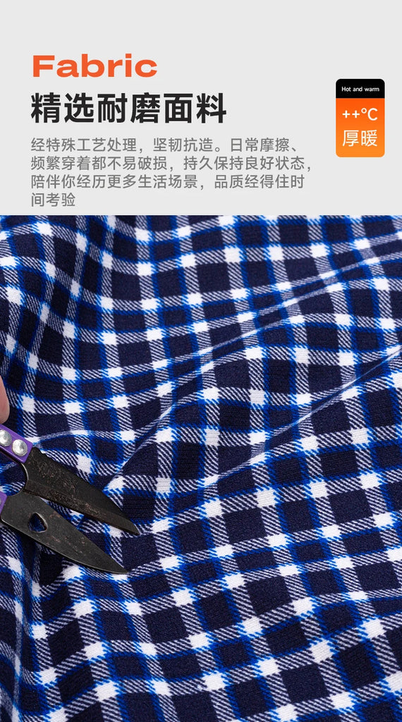 Men's double-sided fleece long-sleeved shirt 7XL8XL with fleece for warmth, thickening and cold resistance, casual winter