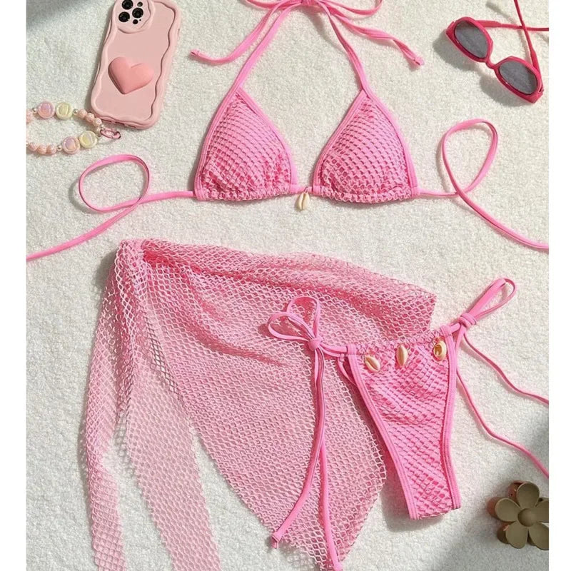 2026 Sexy Bikinis Female Swimsuits Women's Three-Piece Swimwear Beach Swim Wear Bathing Suits Brazilian Bikini Set Pool Bather