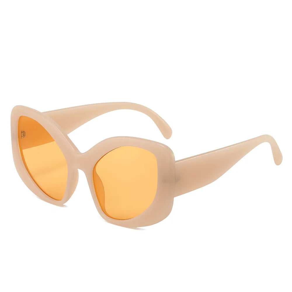 New Modern Cat Eye Y2k Sunglasses Women 2024 Luxury Brand Designer Sun Glasses for Ladies Oversized Shades Retro 2000's Eyewear