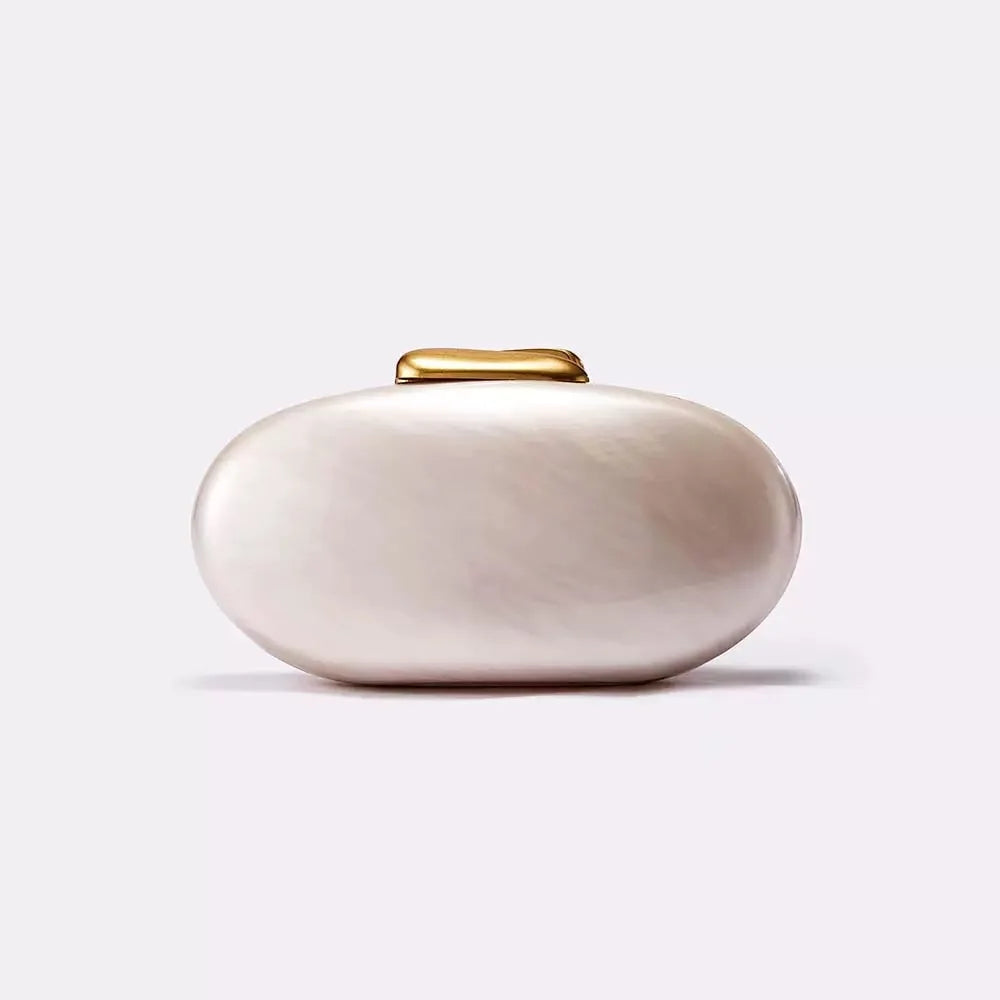 2025 new Luxury Acrylic Lady Bag Fashion and Personalized   Dinner Bag Single Shoulder Crossbody cute ivory pearl color purse