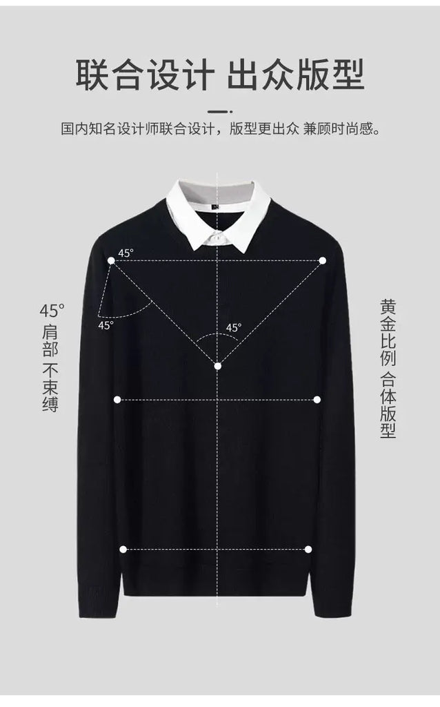 Men’s Autumn Winter Round‑Neck Sweater
