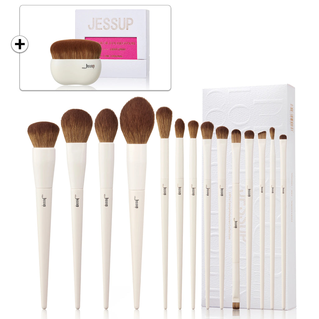 Jessup T329 Makeup Brush Set – 10–14 Piece Professional Synthetic Brush Collection