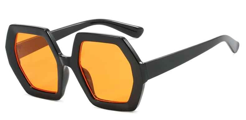 Square Irregular Sunglasses Women Oversized Polygon Luxury Yellow Shades Sun Glasses Female Elegant Polygon Eyewear UV400