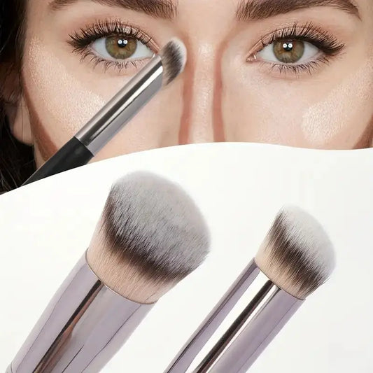 1/3pcsMakeup Brush Set, Concealer and Foundation Makeup Brush- Nylon Bristlefor All Skin Types, ABS HandleConvenient Travel Size