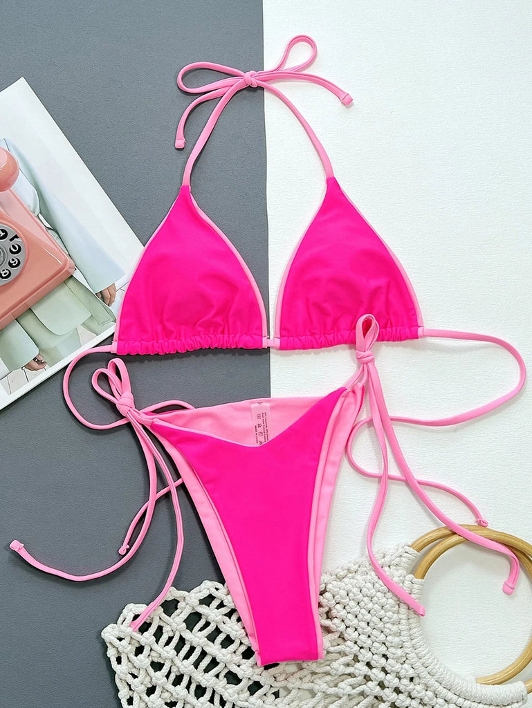 Women’s 2025 Leopard Micro Bikini – Brazilian Thong Halter Lace‑Up Swimsuit, Sexy Two‑Piece BeachwearSexy Leopard Micro Bikini 2025 Women Swimsuit Female Swimwear Thong Bikinis Set Brazilian Halter Beach Wear Lace Up Bathing Suit