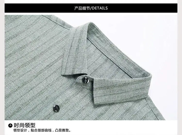 Gray Textured Short‑Sleeve Shirt