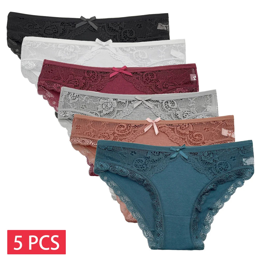 5‑Pack Lace Floral Panties