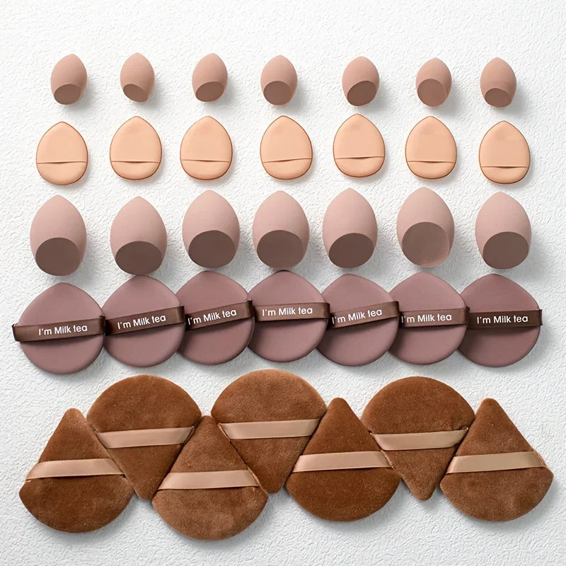35‑Piece Pro Makeup Sponge Set – Latex‑Free Hydrophilic Blenders for Flawless Foundation, Concealer & Contour