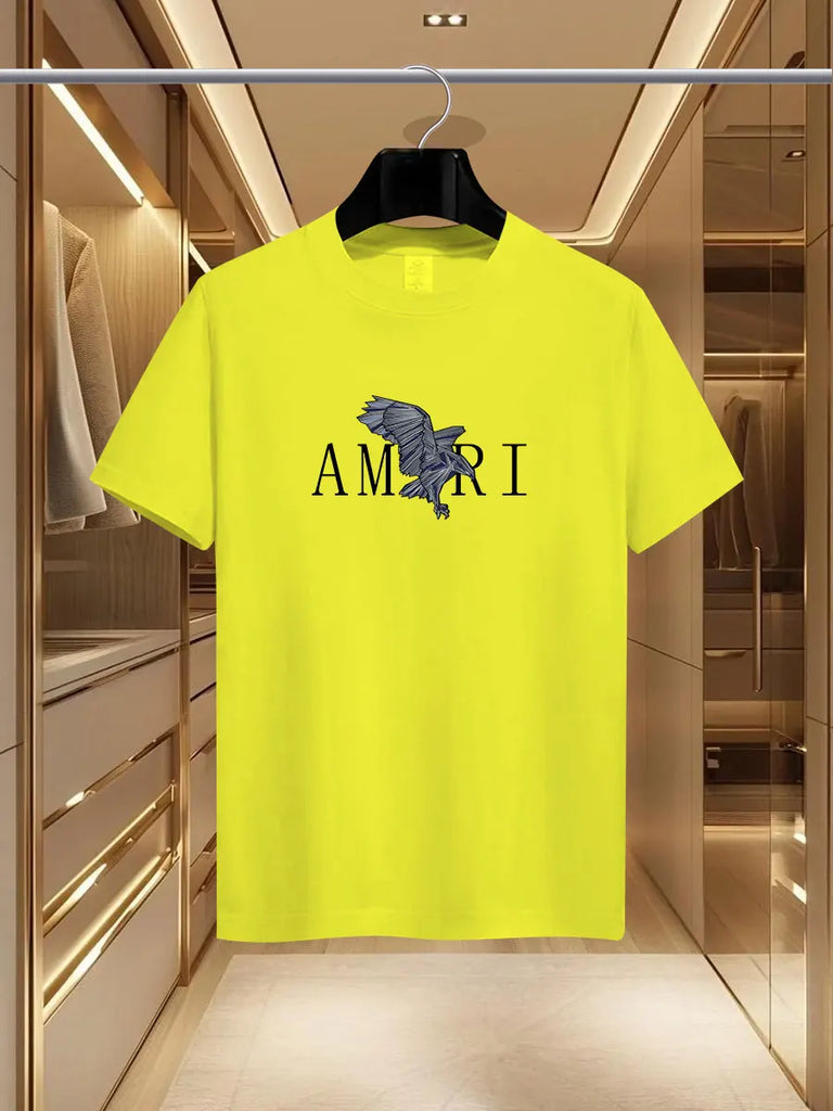 2026 Summer Luxury fashion AMI brand printed T-shirts pure cotton round-neck casual and trendy Y2K high-end and high quality