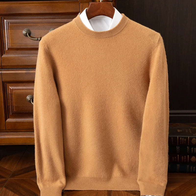 Men’s Cashmere O‑Neck Sweater