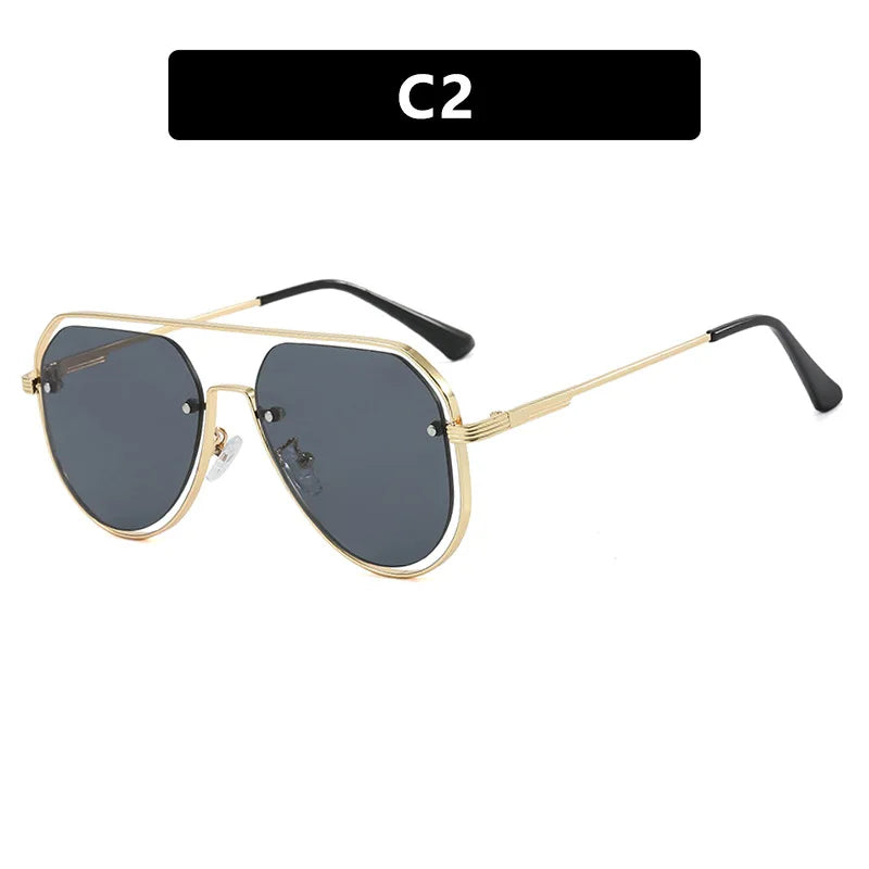 Fashion Women Sunglasses Pilot Classic Driving Sun Glasses Metal Frame Mirror Leisure Fishing Business Eyeglass UV400