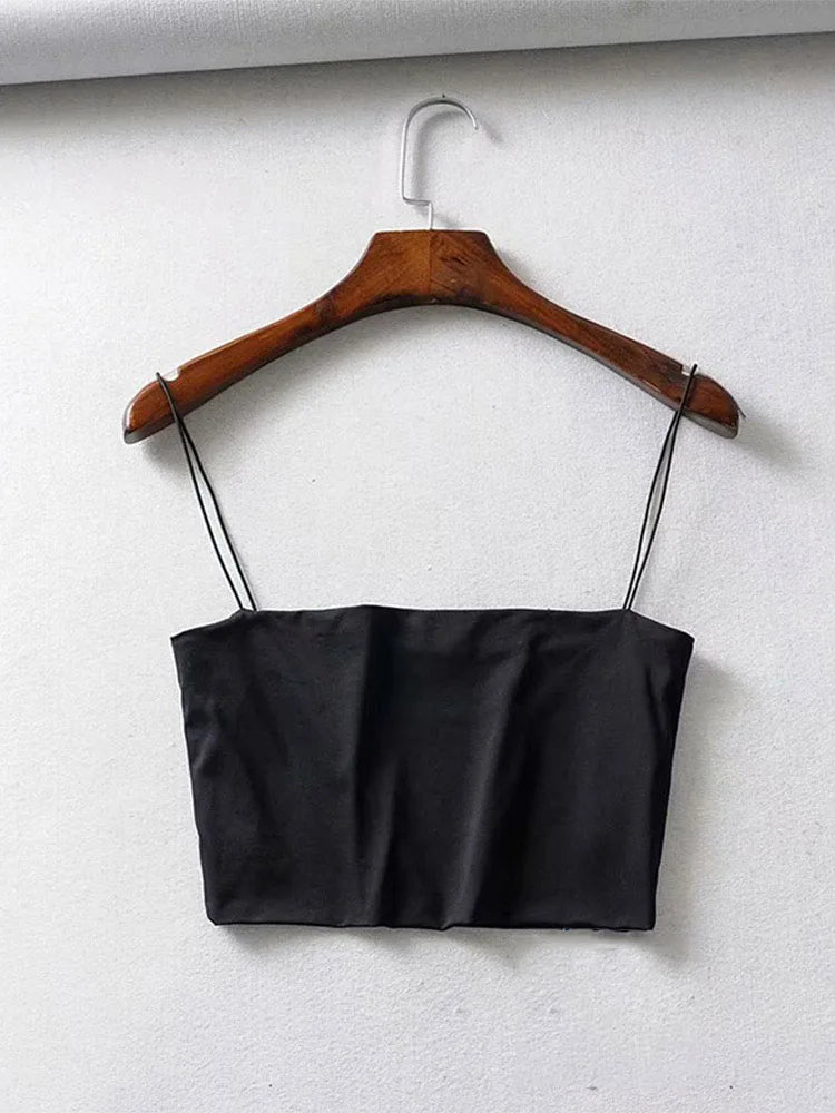 Women’s 2024 Summer Crop Top – Elastic Cotton Sleeveless Camis, Sexy Short Tank Top for Casual Wear
