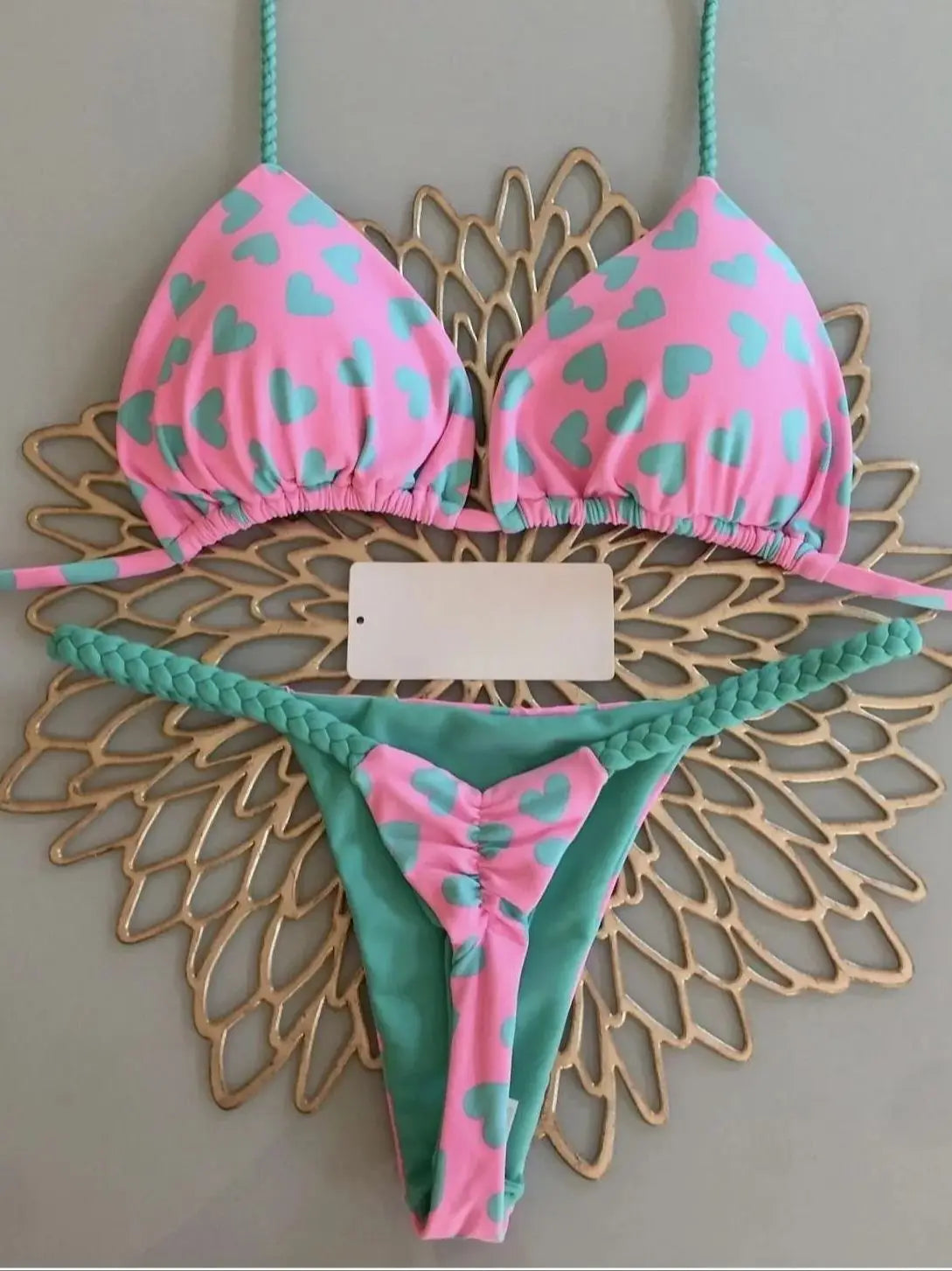 Zebra Print High‑Waist Brazilian Bikini