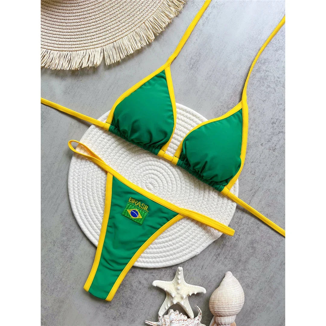 Brazilian Flag Bikini Set