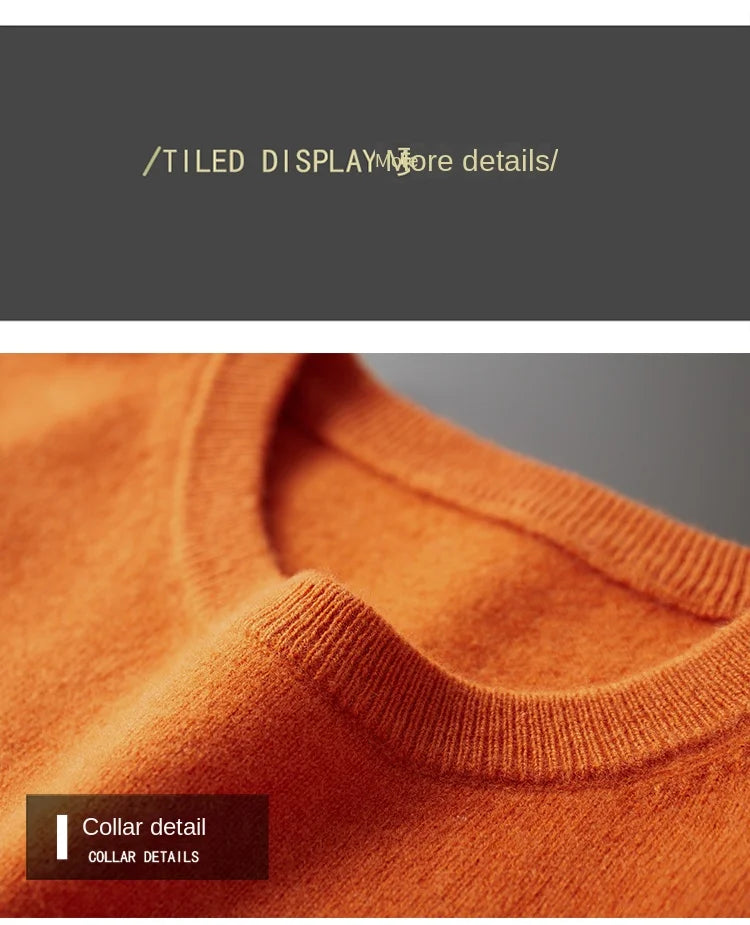 Men’s Cashmere O‑Neck Sweater