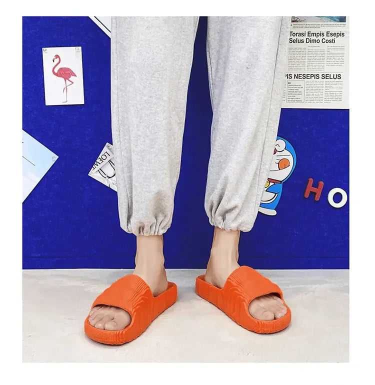 Unisex Summer EVA Platform Slippers — Soft‑Sole Open‑Toe Beach Slides for Women & Men (Sizes 29–46)