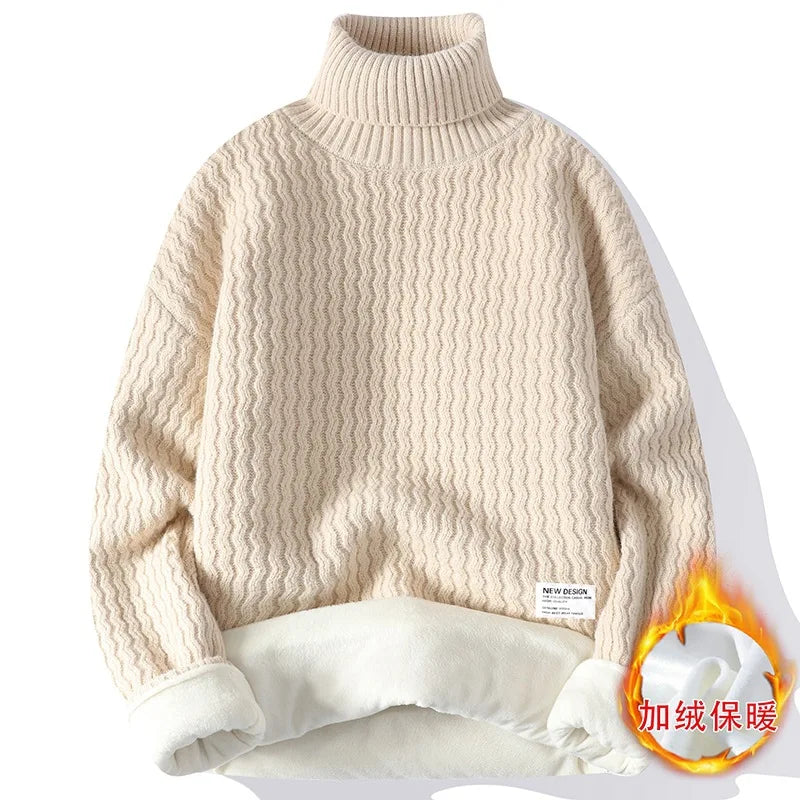 Men’s Winter Fleece Turtleneck Sweater