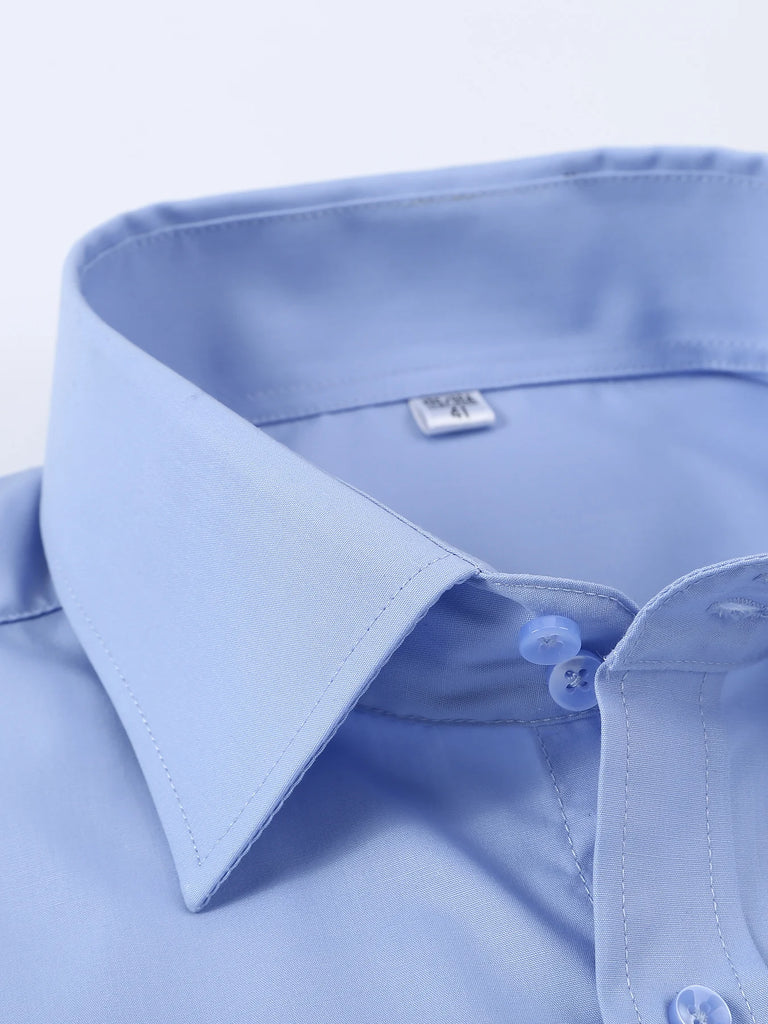 Men’s French Cufflink Slim‑Fit Business Shirt