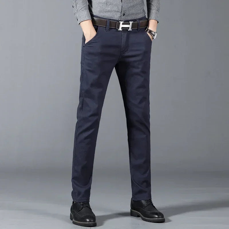 Men’s Casual Elastic Straight Pants