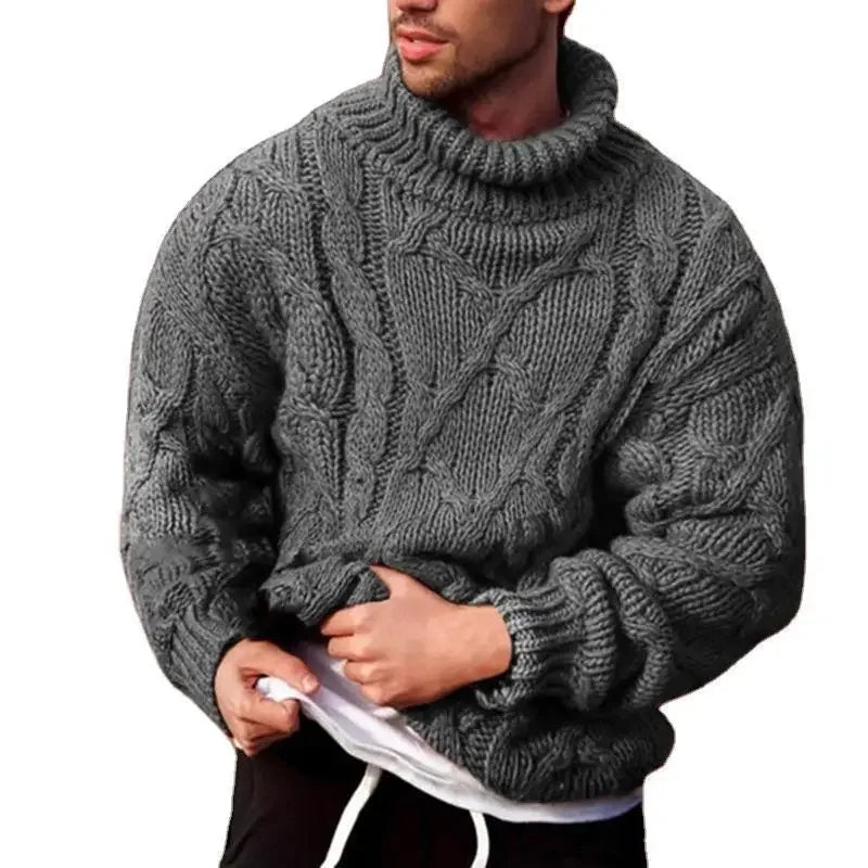 Knitted Polo Turtleneck Sweater