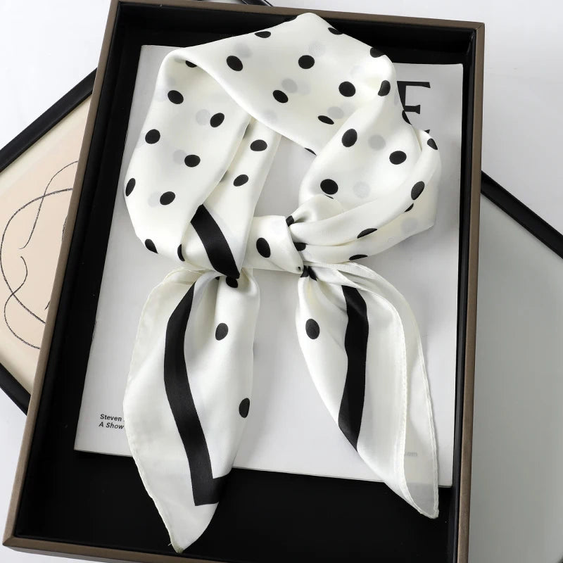 Fashion Scarves for Women Shawl Print Silk Satin Hijab Scarf Female Bandana 70*70cm Luxury Brand Square Shawls Scarfs For Ladies