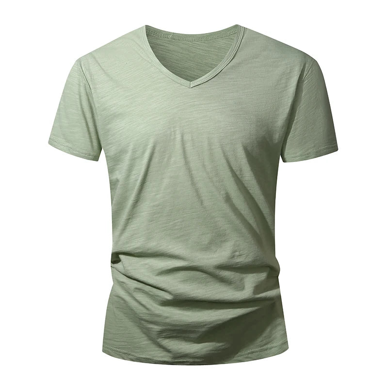 Men’s 100% Cotton T‑Shirt – Soft High‑Quality Summer Short‑Sleeve Tee (Black/White Casual Top)