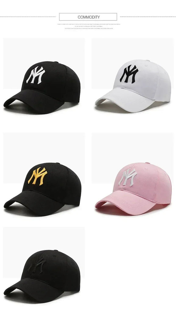 Trendy Embroidered Letter Baseball Cap Korean Fashion Summer Sun Hat Adjustable for Women Men Outdoor Casual Wear