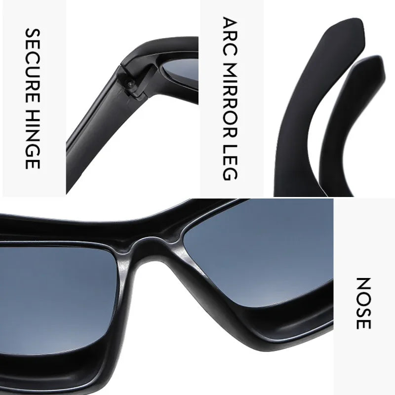New Women's Fashion Y2K Sunglasses Men and Women Trendy Hip-Hop Sun Glasses Outdoor Sports Cycling Eyewear UV400 Gafas De Sol