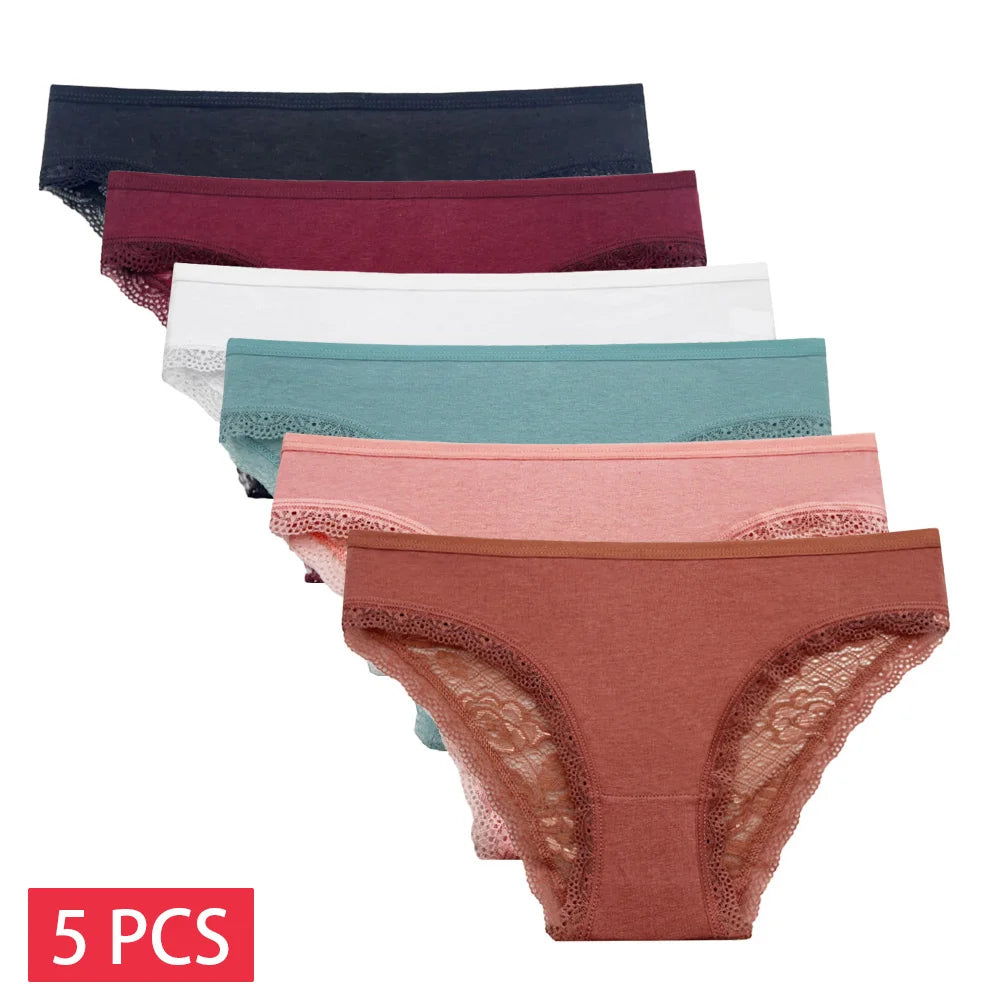 5‑Pack Lace Floral Panties