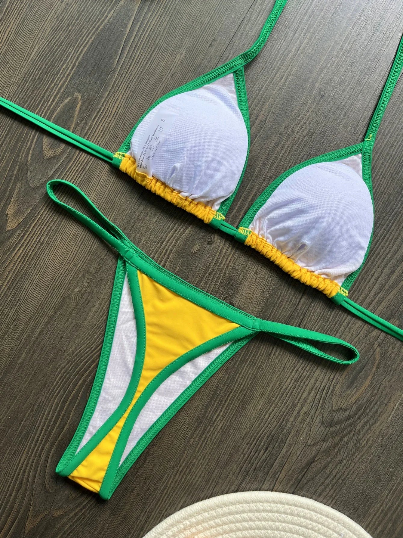 Brazil Flag Embroidery Bikini Set
