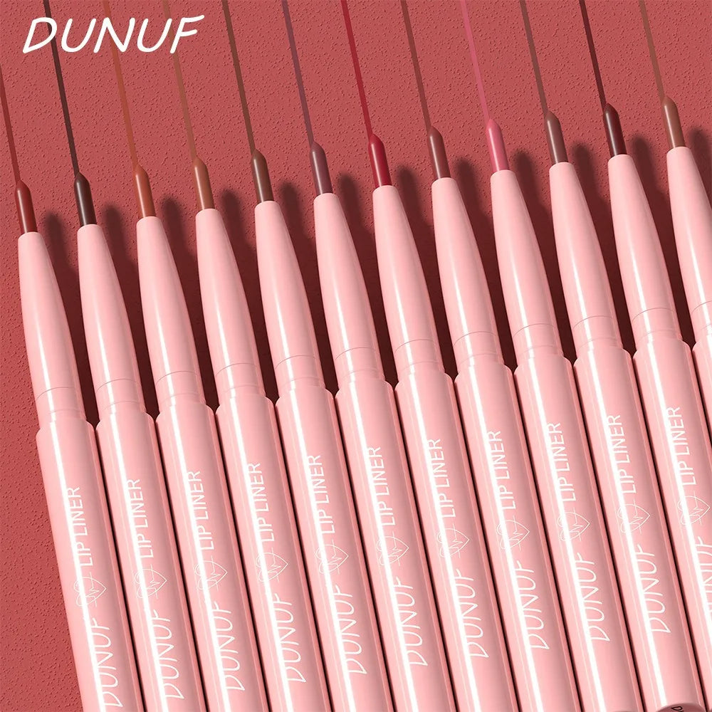 Tapered Nib Lip Liner Pencil Long-Lasting Matte Creamy Plumping Lip Stain Waterproof Natural Nude Brown Slim Lip Liner Makeup