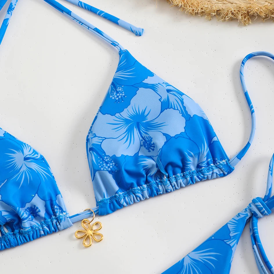 Trendy Two‑Piece Thong Swimsuit
