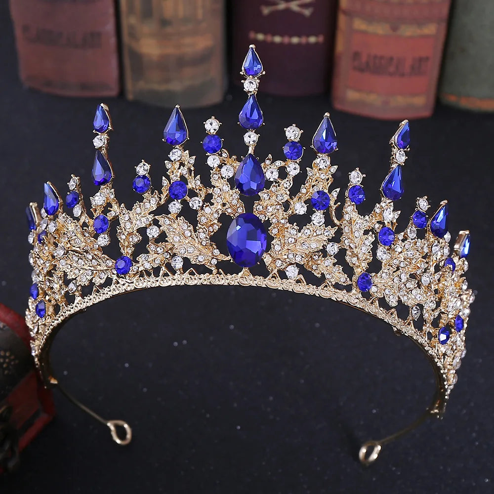 Baroque Crystal Tiaras And Crowns Rhinestone Prom Diadem Crown For Women Bridal Wedding Hair Accessories Jewelry Crown Tiara