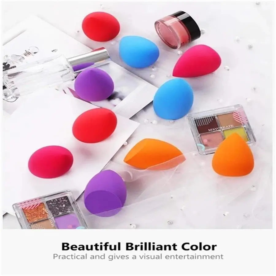 4Pcs Makeup Sponge Powder Puff Dry and Wet Combined Beauty Cosmetic Ball Foundation Powder Puff Bevel Cut Make Up Sponge Tools