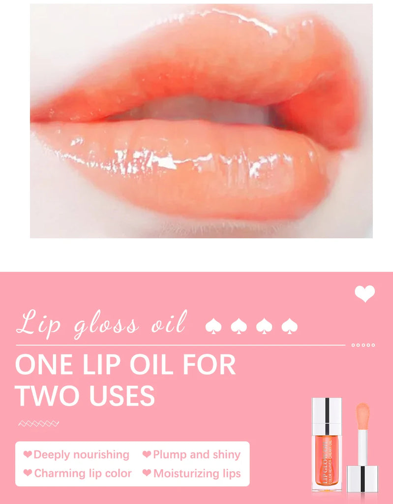 Crystal Jelly Lip Oil – Moisturizing, Plumping & Tinted Glow for Fuller, Softer Lips
