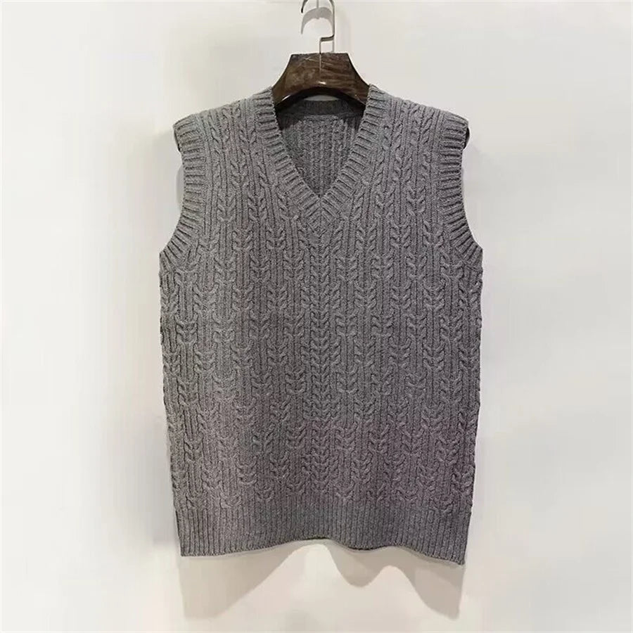 V‑Neck Knit Sweater Vest